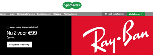 Specsavers vraagt voor Ray-Ban — Vision Today